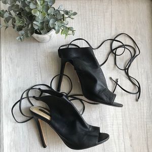 Topshop Leather Tie Up Sandals